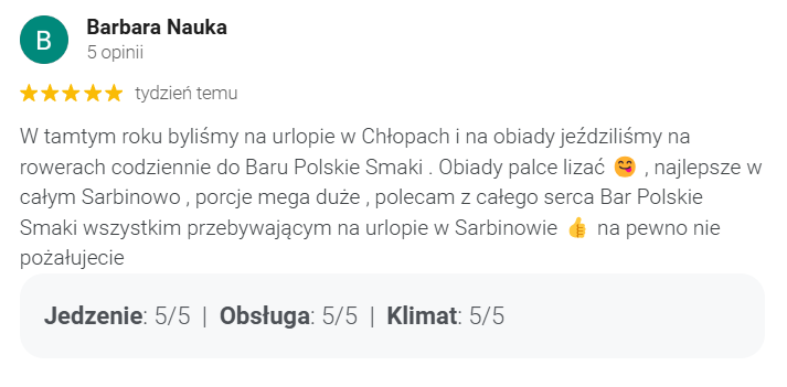 opinia1_sarbinowo_bar_polskie_smaki